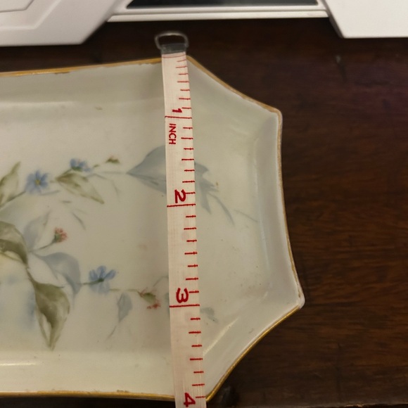Antique Bavarian porcelain footed vanity tray, excellent condition, c. 1900’s - Picture 6 of 7